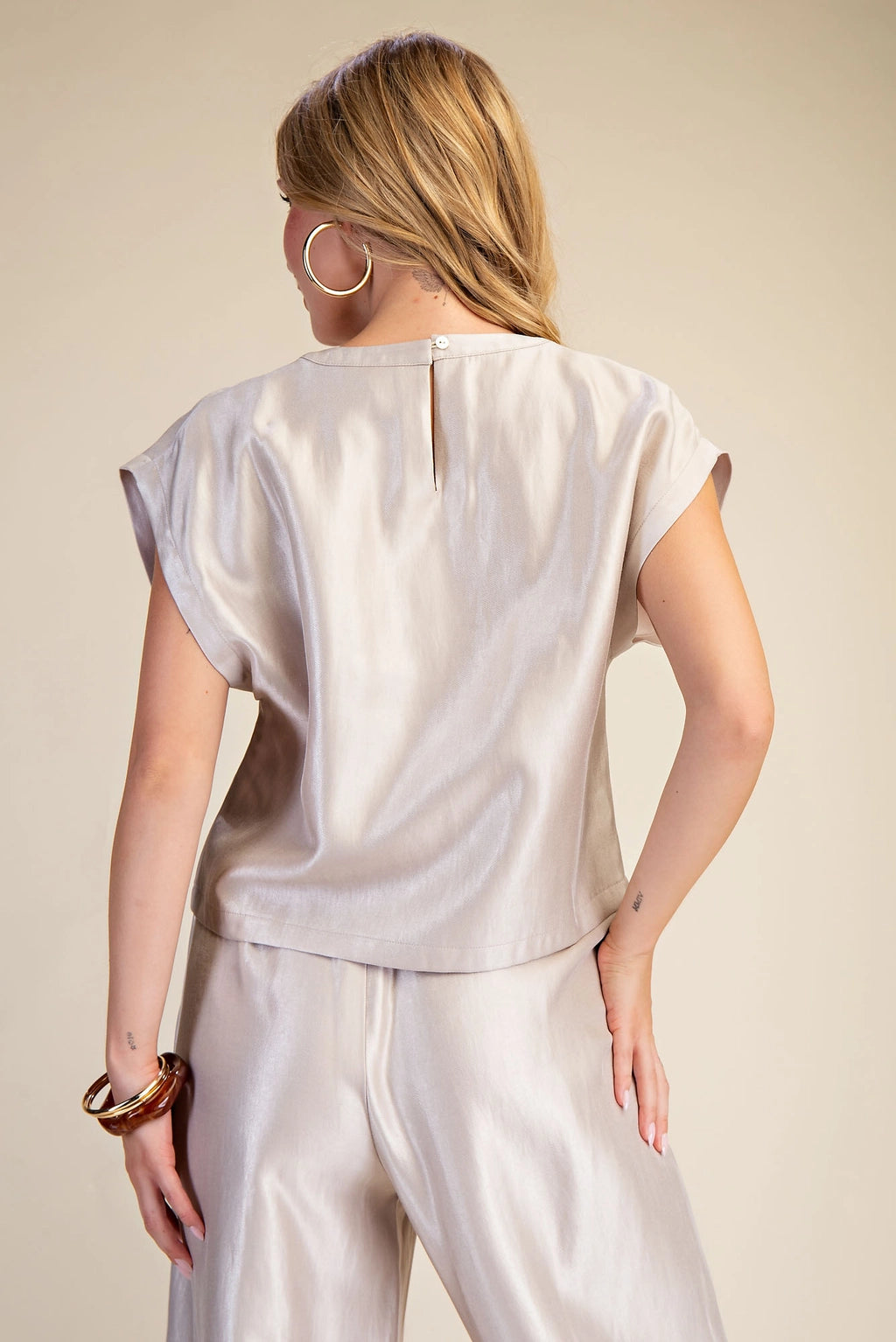 Champange Sleeveless Top