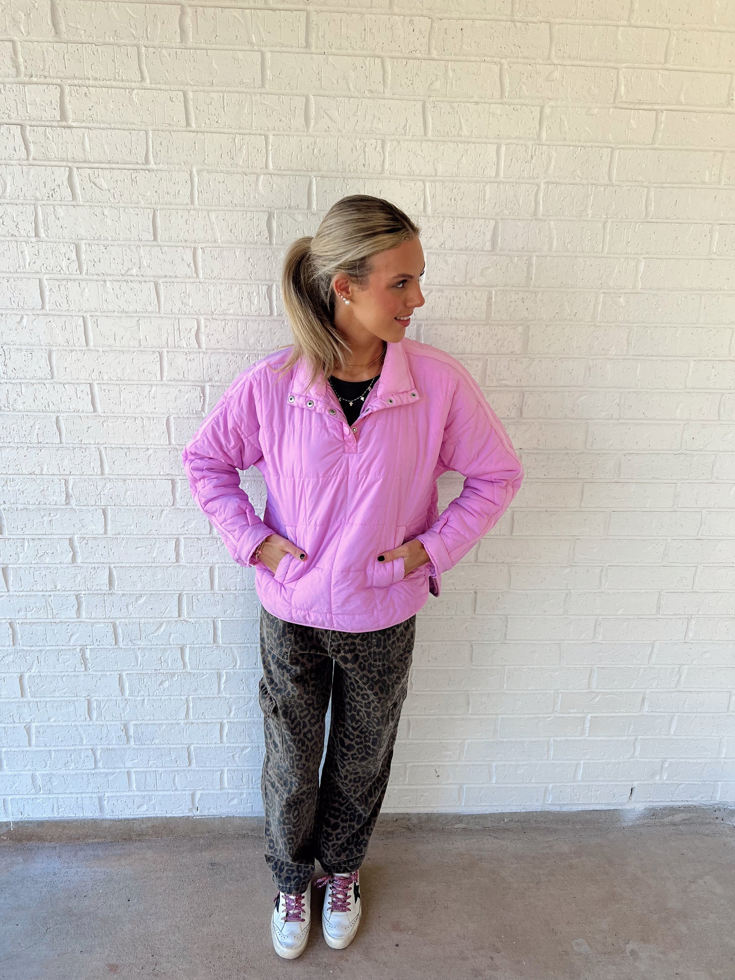 Bubble Gum Pink Pullover