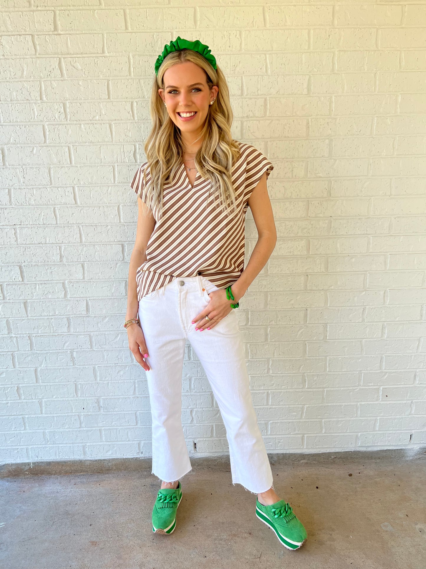 Brown Striped top