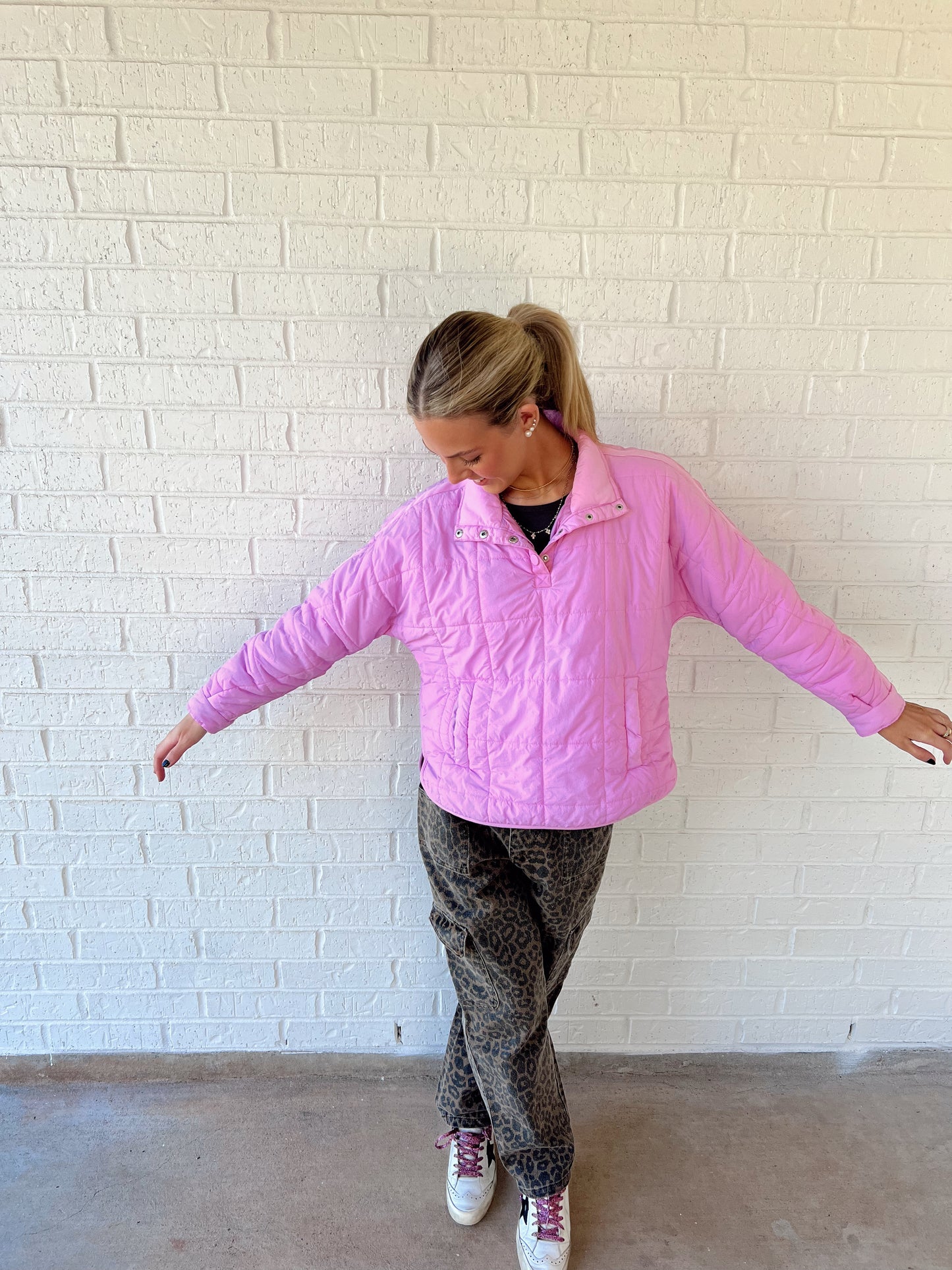 Bubble Gum Pink Pullover