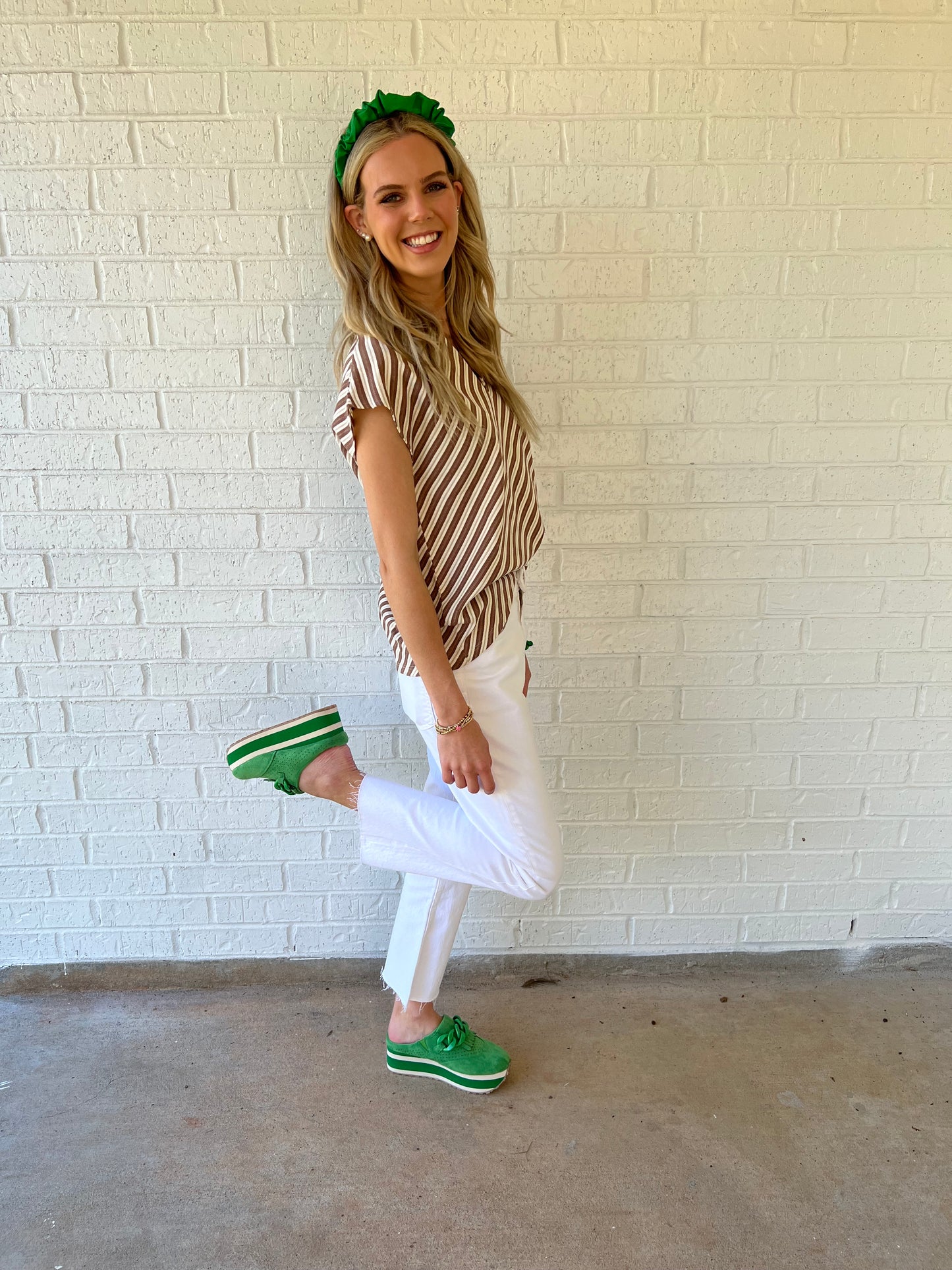 Brown Striped top