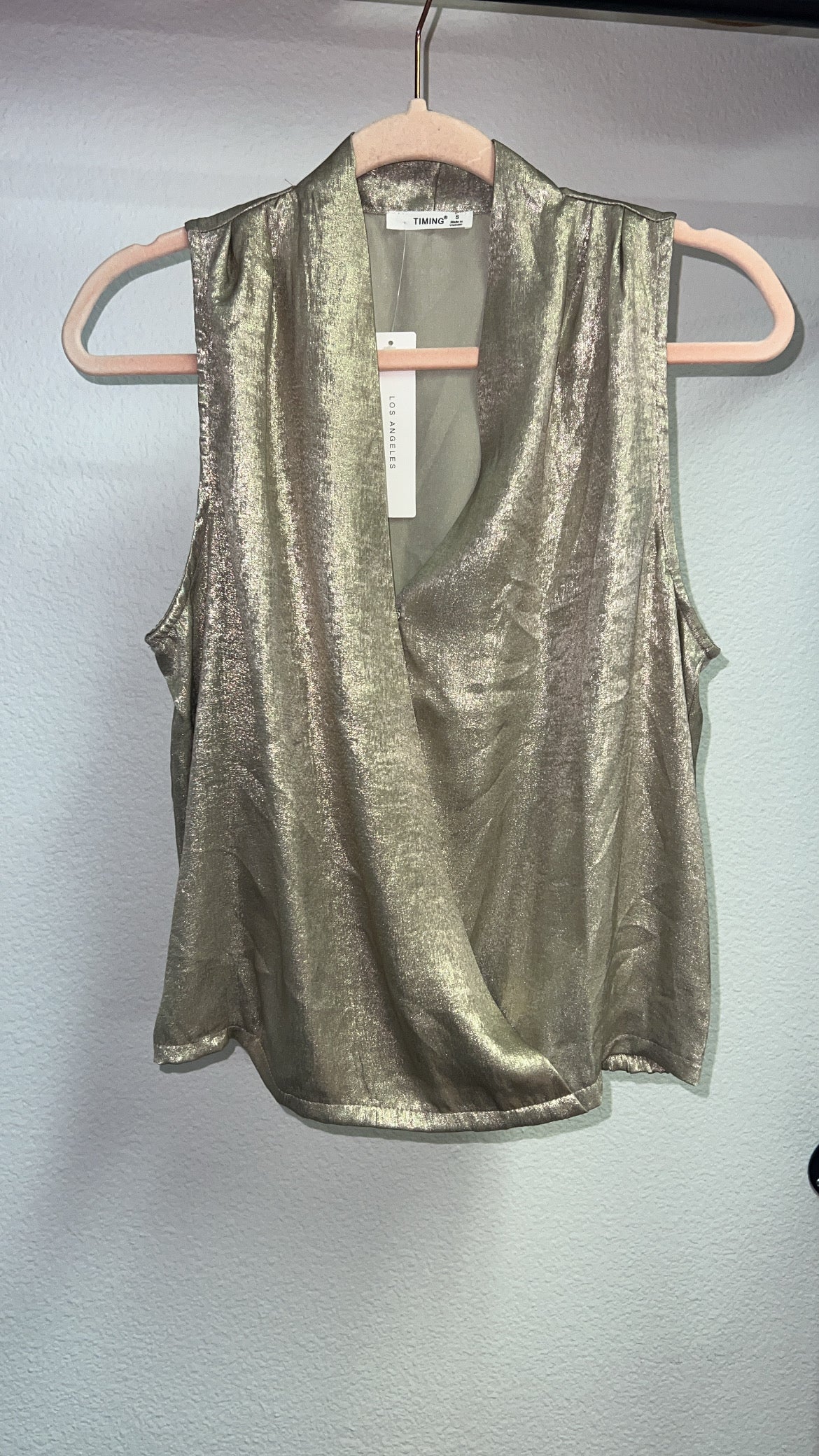 Champagne sleeveless top