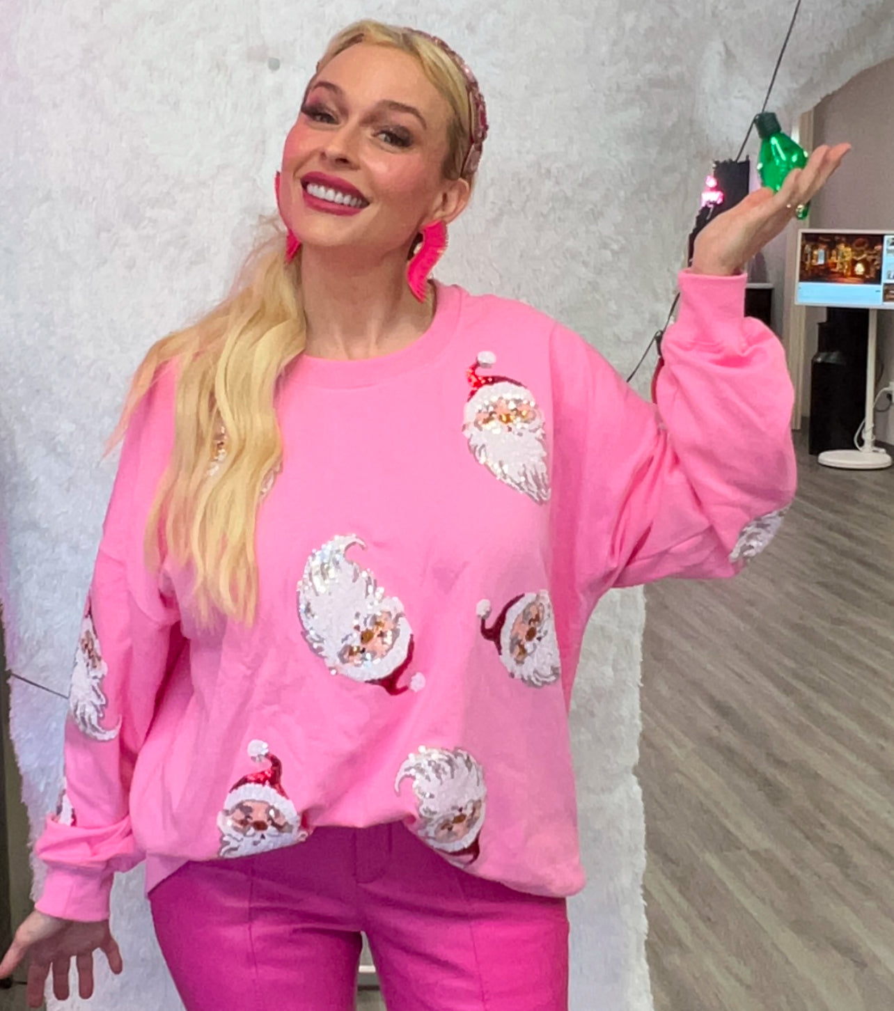 Santa Sequin Sweat Shirt