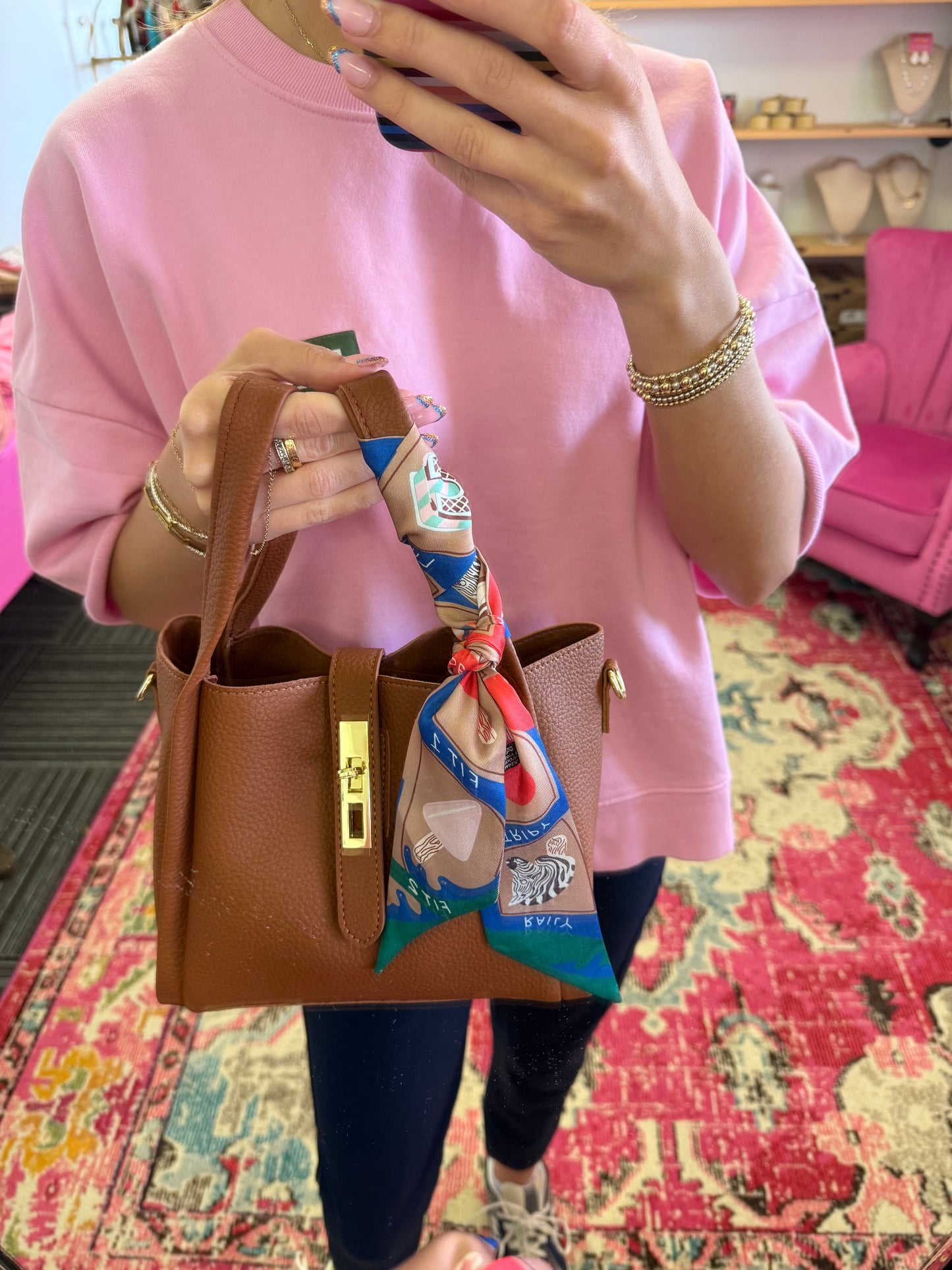 Brown Bucket Purse