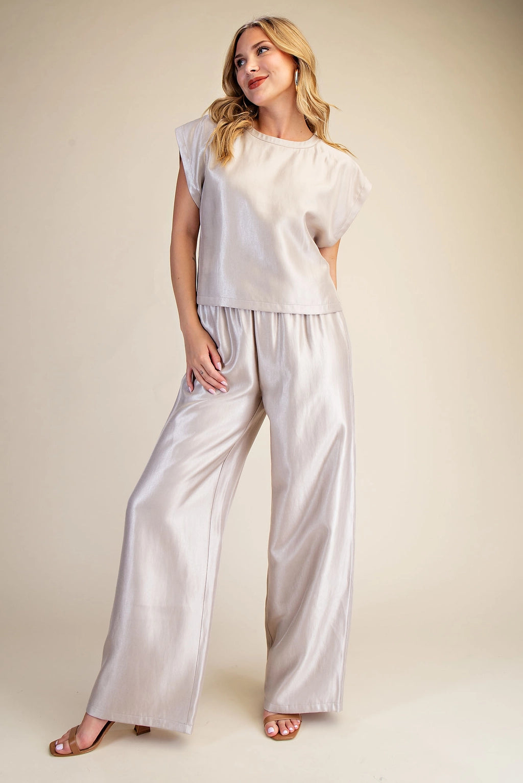 Champange Sleeveless Top