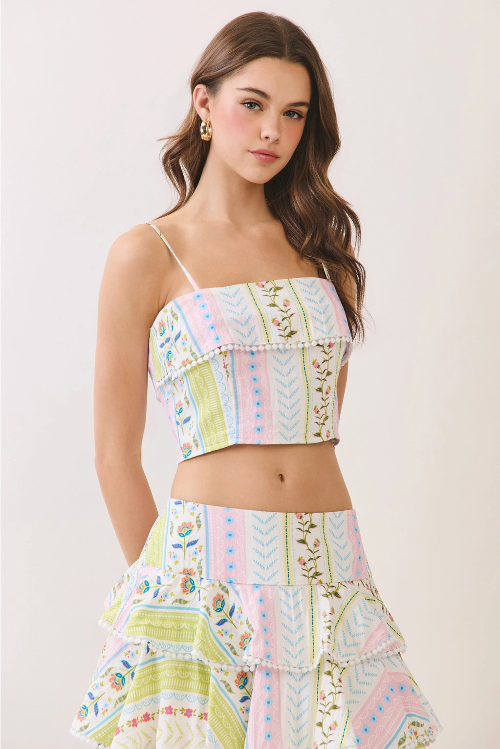 Floral Top and Skirt Set