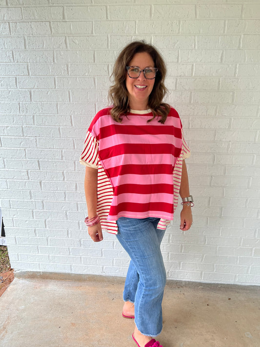 Stripe oversized tee