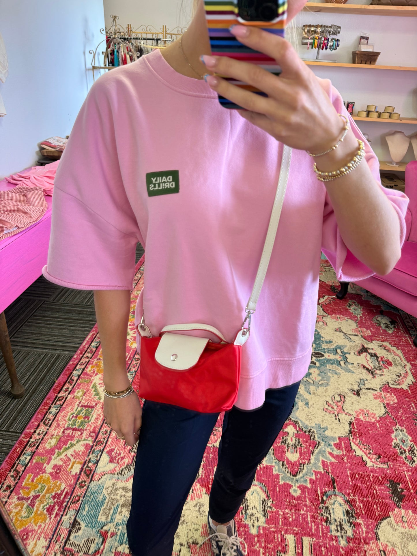 Red and White Purse