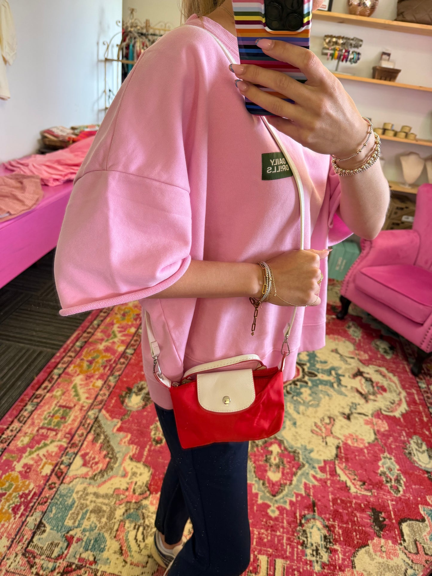 Red and White Purse
