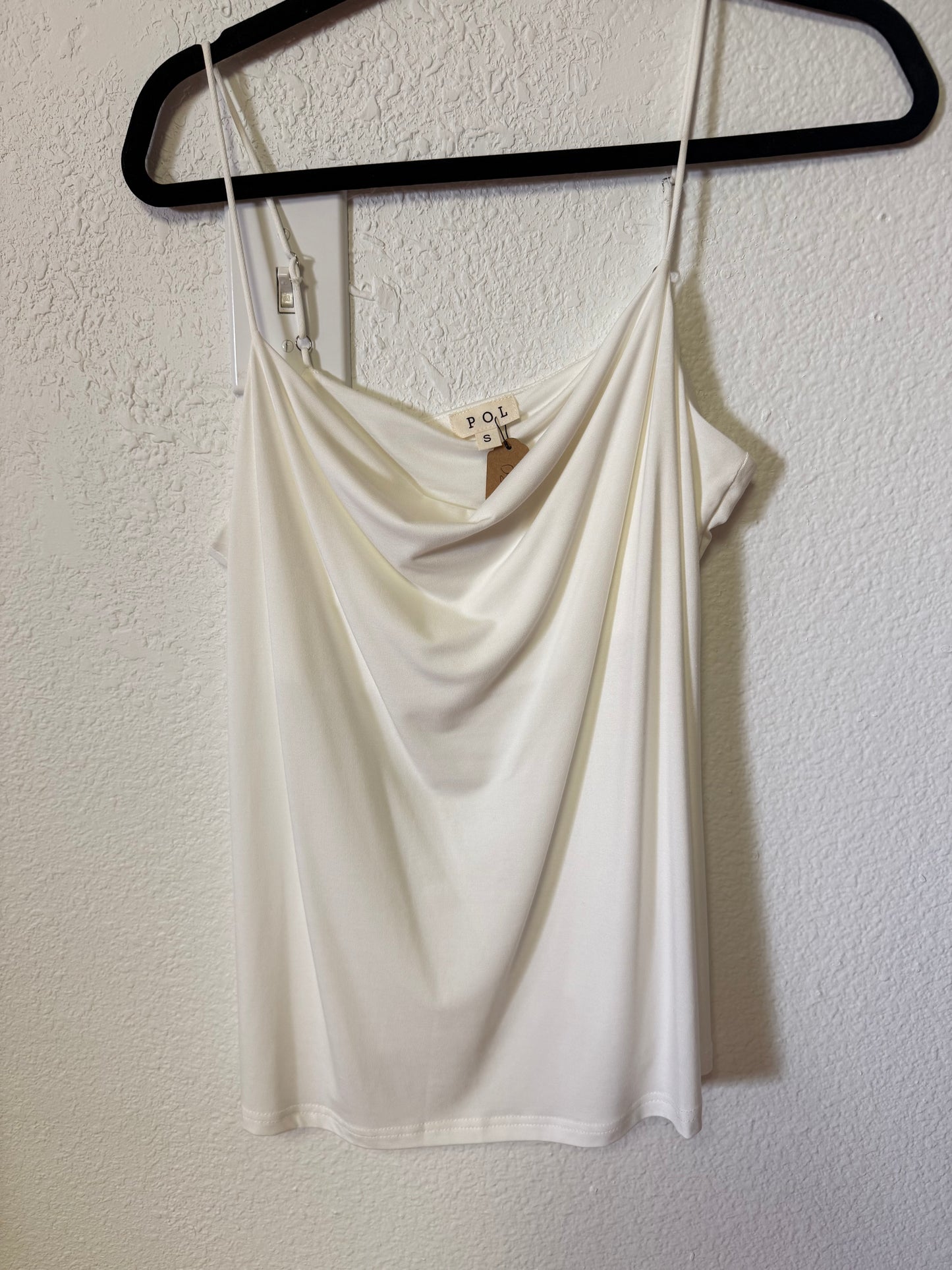 White Waterfall Tank Top