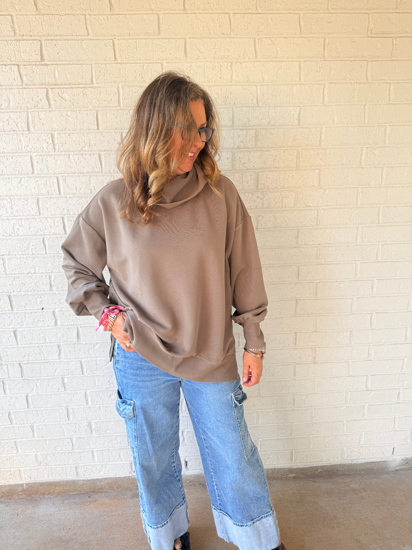 Long Sleeve Toupe Top