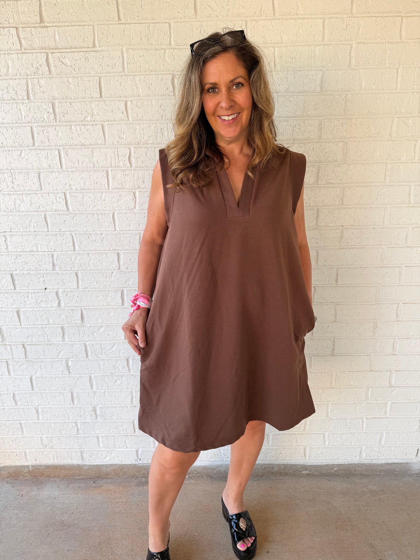 Everyday Dress in Brown Plus Size