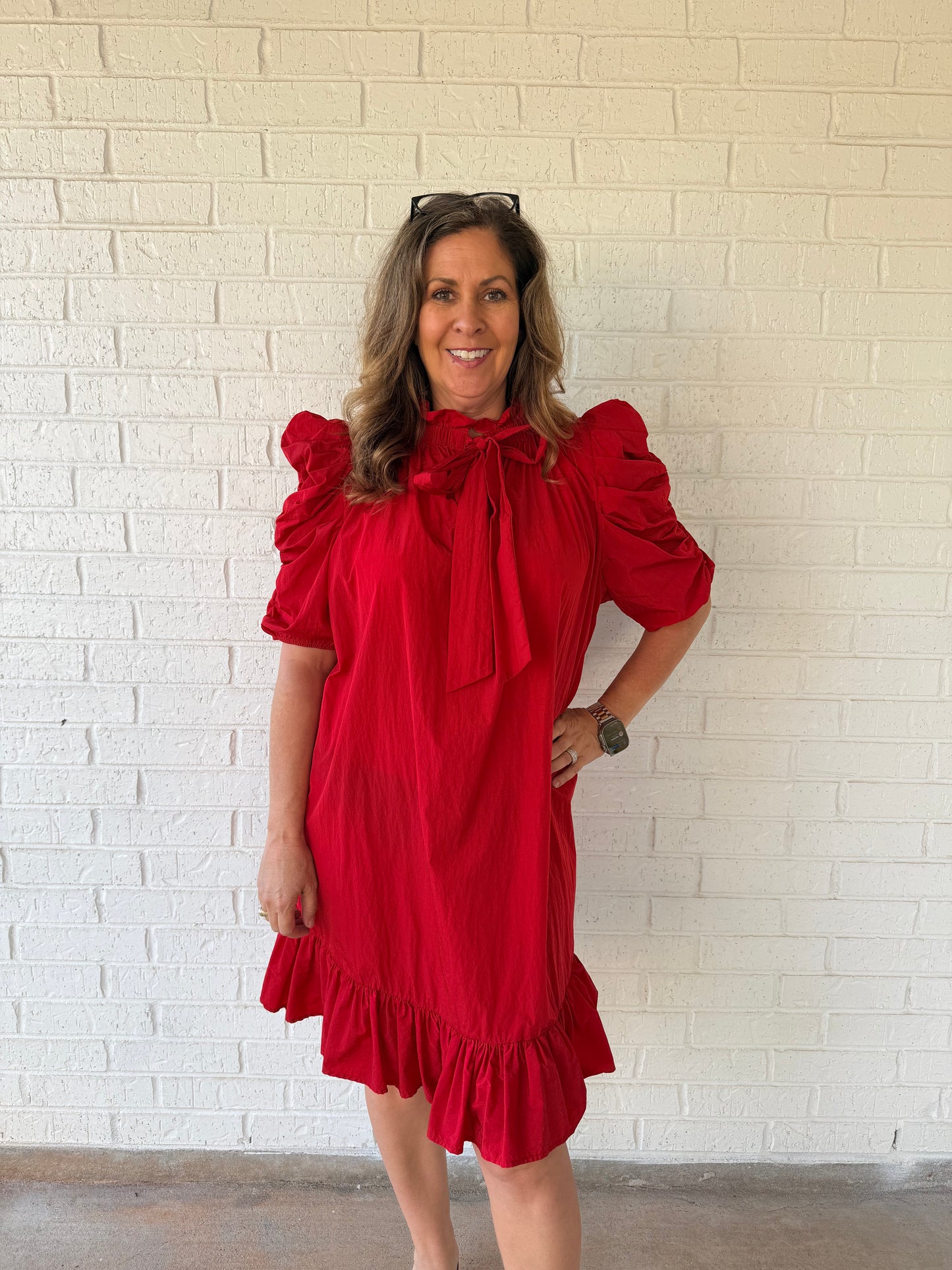 Red mud pie dress