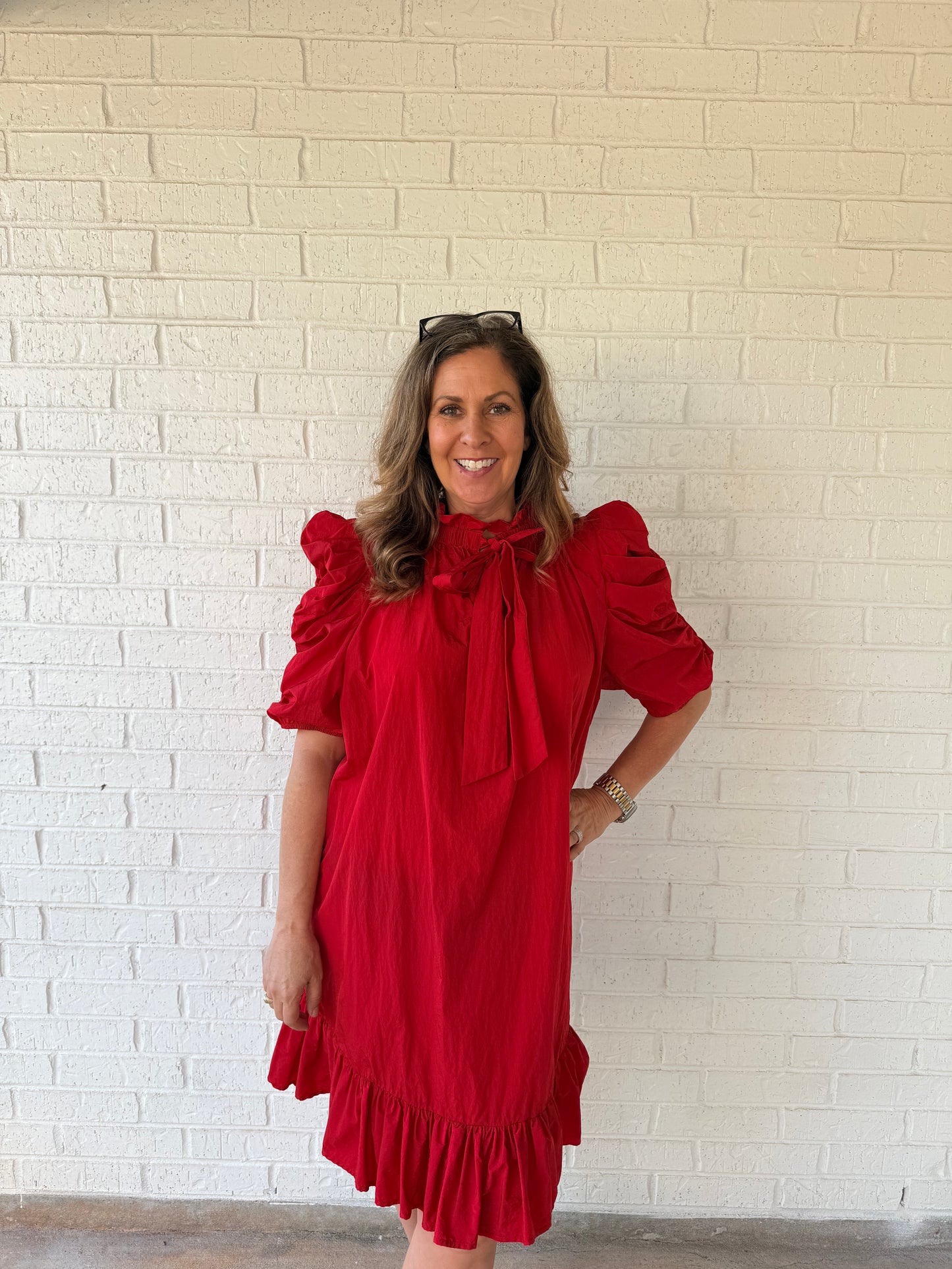 Red mud pie dress