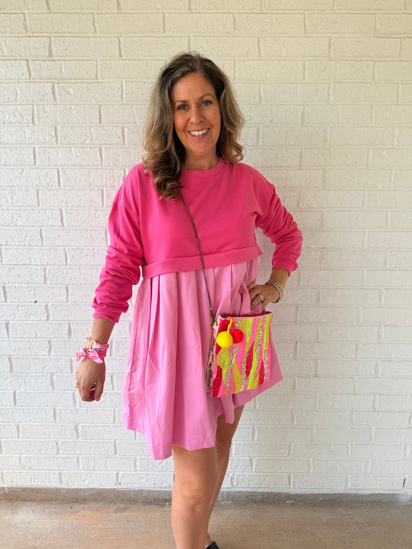 Pink babydoll dress