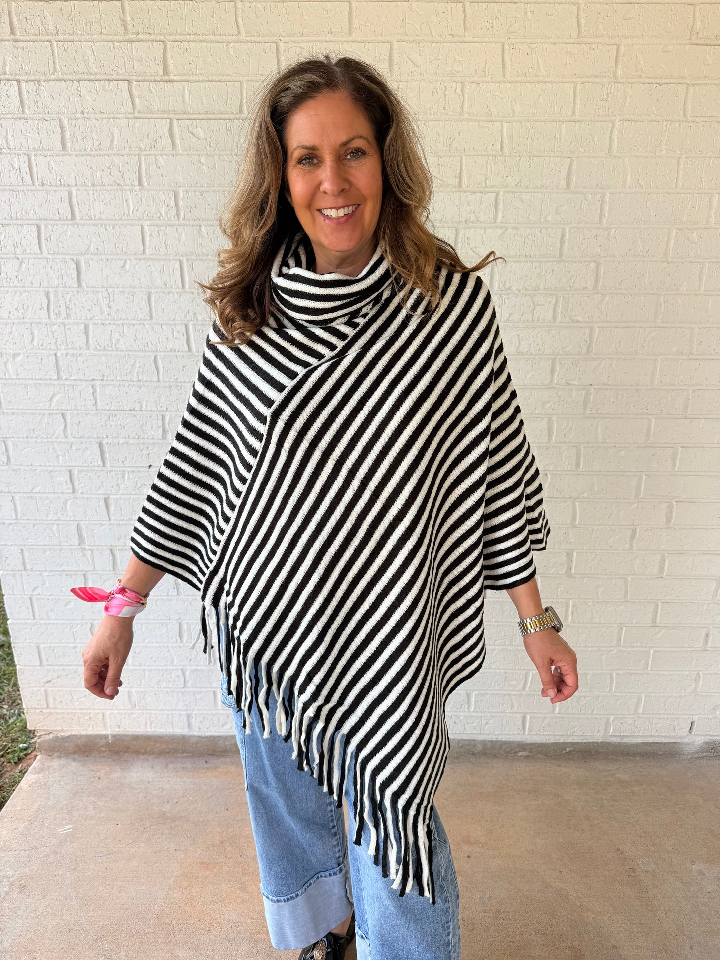 Stripe Poncho