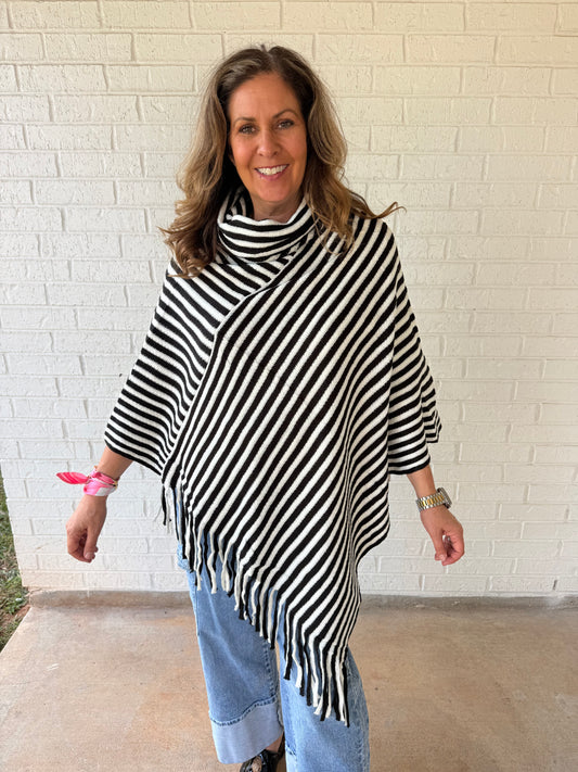 Stripe Poncho