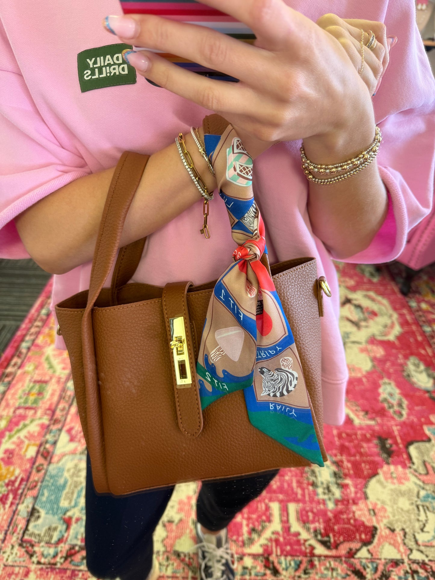 Brown Bucket Purse